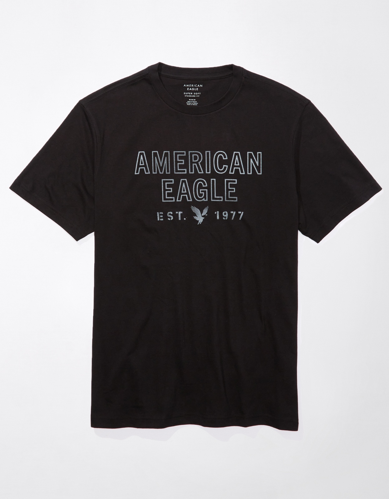 CHASER Brand EAGLE Icon FEARLESS Graphic Jersey Tee Shirt - True Black