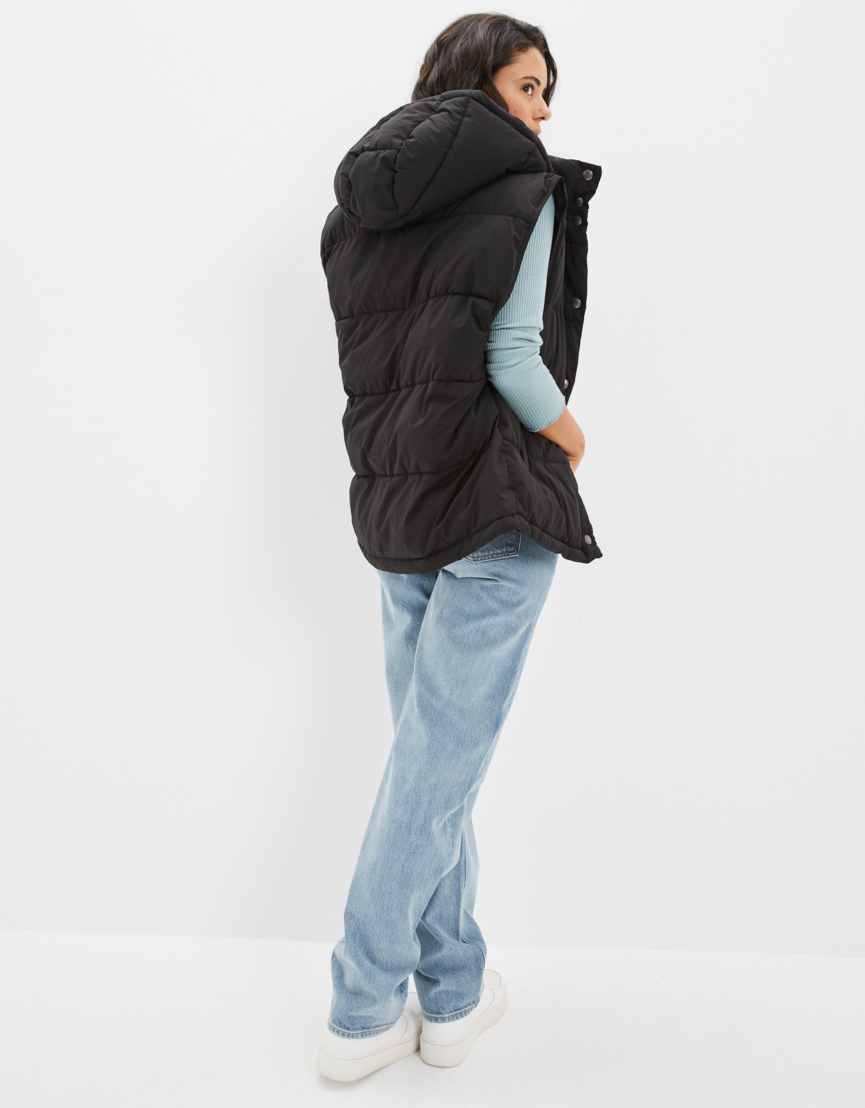 American Eagle Oversized store Puffer Vest