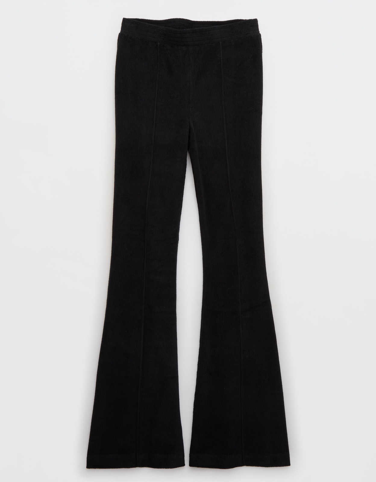 Shop Aerie Groove-On Rib Velour Flare Pant online | American Eagle