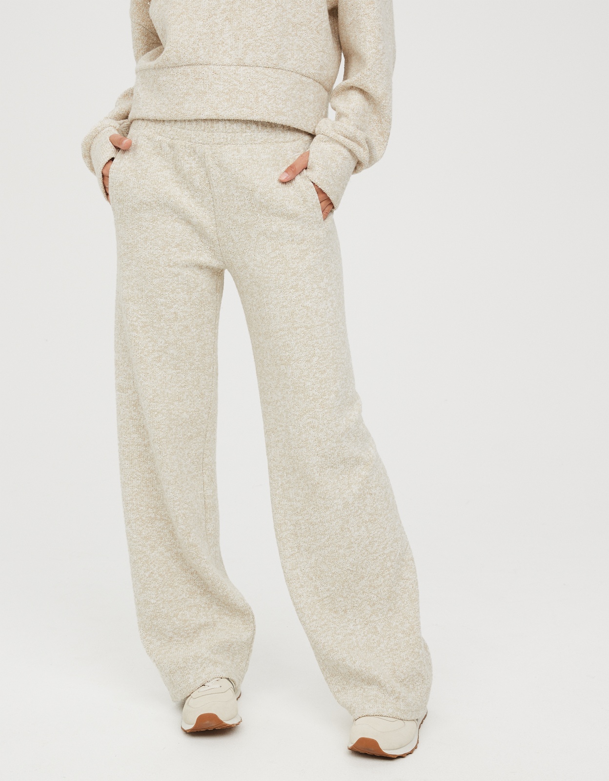 OFFLINE By Aerie Throw-Back Fleece Wide Leg Pant