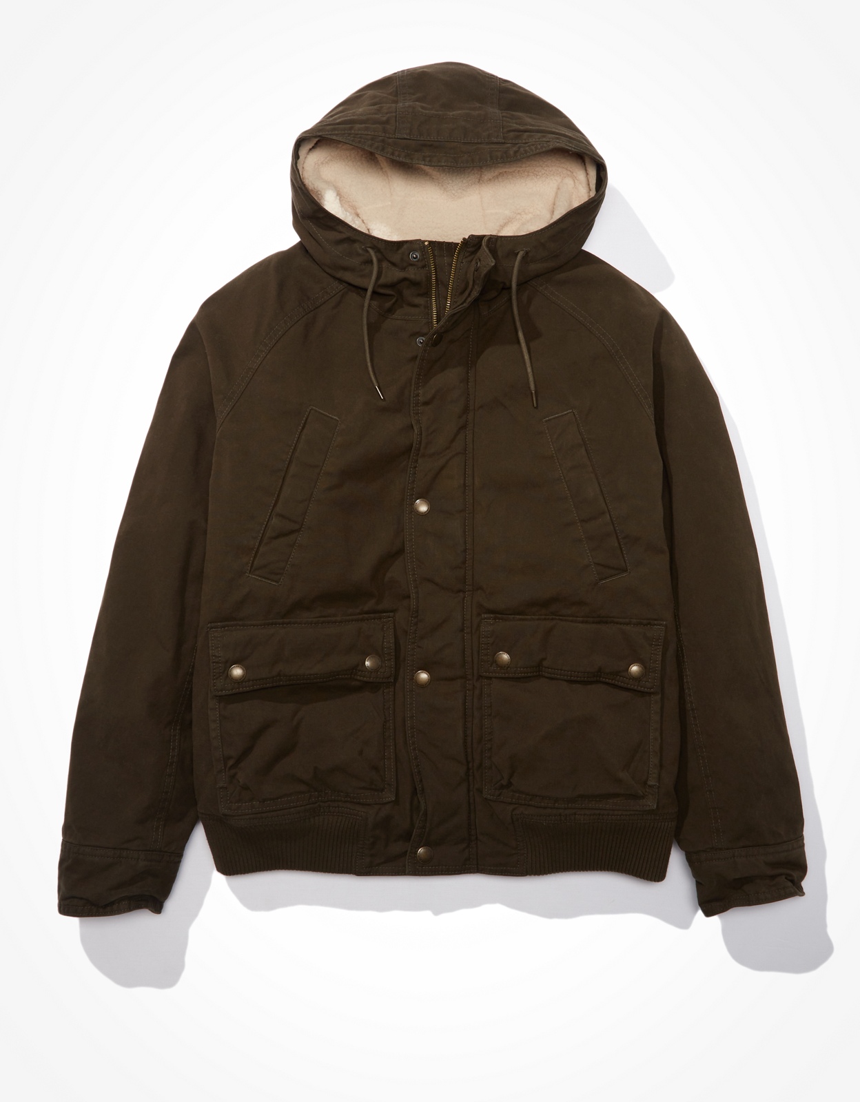 american eagle hooded military jacket