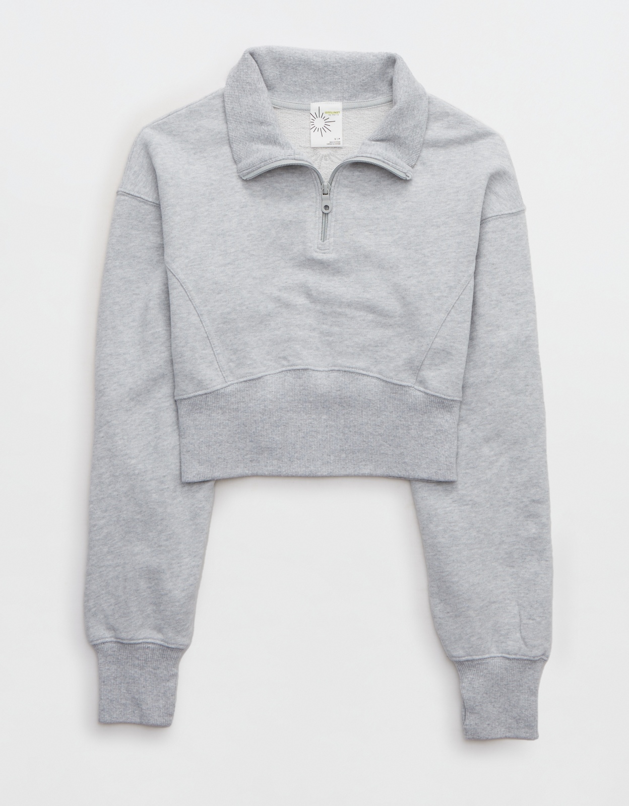 OFFLINE By Aerie Throw-Back Cropped Hoodie