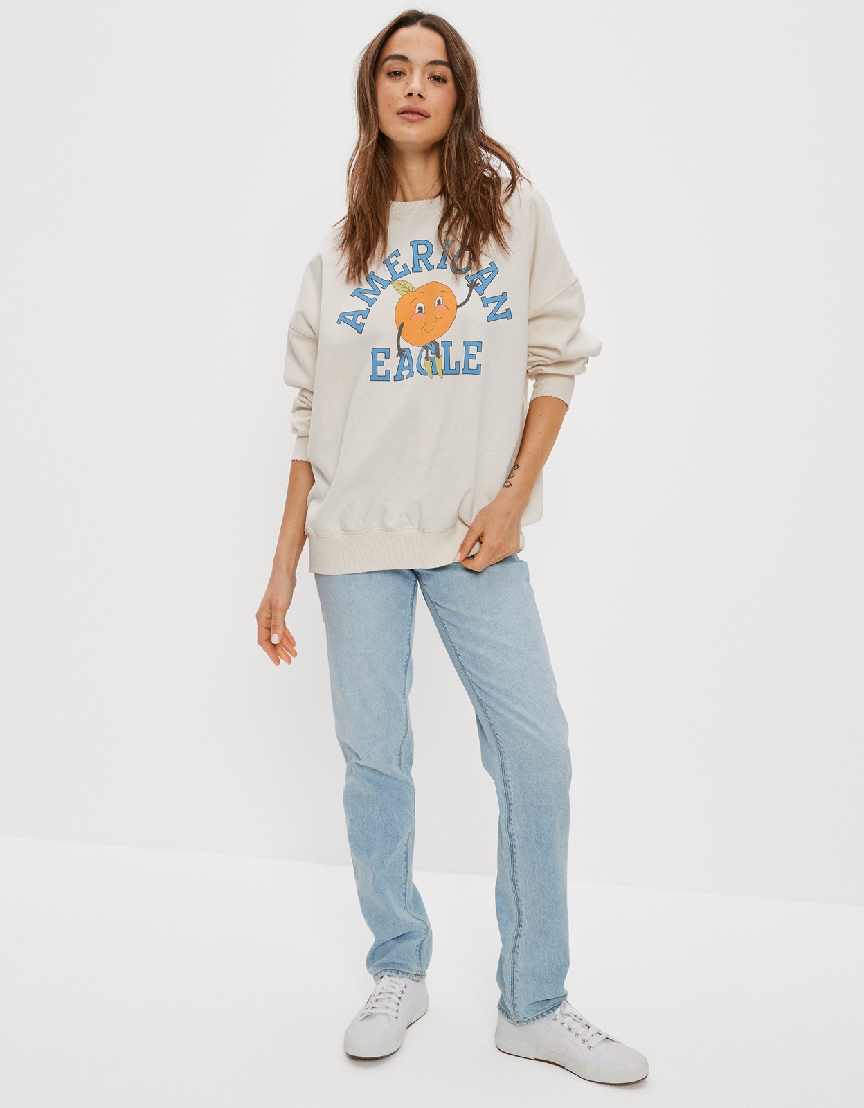 Buy Aerie Lace Up Oversized Sweatshirt online