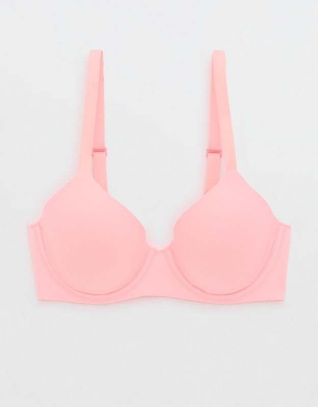 Lightly Lined Bras, Full Coverage Back Smoothing Bra Pink